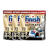 Finish Ultimate Plus Infinity Shine Spülmaschinentabs – Geschirrspültabs für intensive Reinigung, Fettlösekraft und Glanz mit Schutzschild – 219 Tabs (3x73 tabs)