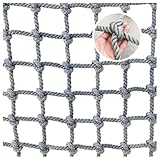 Kletternetz kinder outdoor Kletternetz Kinder Schaukel Kletterwand Strickleiter Robusten Schaukelnetz für Kinder Garten Indoor Outdoor, belastbar bis 500 kg klettergeräte(12mm-14cm,1X2m/3.3X6.6ft)