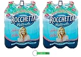Rocchetta Acqua Minerale Naturale,Natürliches Mineralwasser 12 x 1,5Lt Einweg-PET-Flasche + Beni Culinari Kostenloser Schlüsselanhänger