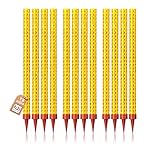 h2i Eissterne | 12 Stück | 120 Sek. Brenndauer | Eisfontäne, Sprühkerze, Wunderkerze - Highlight für Events, Party, Hochzeit, Geburtstag | Tischfeuerwerk & Deko für Flaschen & Torten | Kat F1