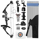 SERfawnCH Drachenklaue Compoundbogen Set 20-70 LBS Einstellbarer Jagd- und Sportbogen mit Pfeilen für Rechtshänder (Erwachsene)