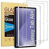 SPARIN Panzer Schutz Glas Folie für Samsung Galaxy Tab A9 Plus, 2 Stück Schutzfolie für Samsung Tab A9+, 9H härte Schutzglas mit Hilfsrahmen