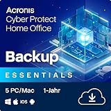 Acronis Cyber Protect Home Office 2023 | Essentials | 5 PC/Mac | 1 Jahr | Windows/Mac/Android/iOS | nur Backup | Aktivierungscode per Email