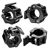 VARHHUXHA 4 Stück Hantelverschlüsse Hantel Verschluss, 30mm Langhantel Klemmen Kragen Clips Verriegelung Schnellverschlus, für Workout Gewichtheben Fitness Training Zubehör