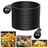 10M Lichterkette Verlängerung, 2 Polig LED Lichterketten Verlängerungskabel Außen IP65 wasserdichte für Kugellichter Lichterketten, Eiszapfen Weihnachtslichter, Netzlichter, Solar Lichterkette