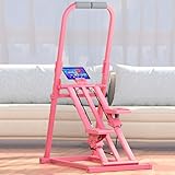 LISTaRSw Stepper Mit 3-Stufiger Neigungseinstellung/LCD-Display, Faltbarer übungskletterer, Vertikales Klettergerät Für Das Training Im Heim-Fitnessstudio, 150 Kg Tragkraft Pi-nk
