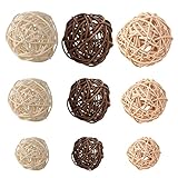 Nagoyuki 21 StüCke/Lot Gemischt 3 Farben Rattan Balls Vase FüLlstoffe für Hochzeits Feier Weihnachts Dekoration, Sortiert DREI GrößEn (3 cm / 5 cm / 7 cm)