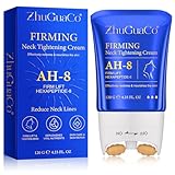 Dekoltee Antifalten, AH-8 Firming Neck Cream With Roller, Neck Firming Cream for Loose Skin, Hals und Dekolleté Creme, Straffende Halscreme Gegen Schlaffe Haut und Zum Festigen,Anti-Aging, Nähren,120G