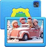 Freeski Kinder Tablet, 10 Zoll Android 13, 1280 * 800 HD-Display, 5000 mAh Akku, 6GB+64GB, Quad Core, KIDOZ Vorinstalliert, WiFi, Bluetooth, Doppelkamera Kids Tablet, Blau