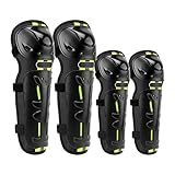 Motorrad Knie Schienbeinschoner, Flexibel Knieschoner Armschützer, Motorrad Knie Ellenbogenschutz, Schlagfestigkeit Knieschützer Ellenbogen Knieprotektoren Schutzausrüstung Für Motocross Motorrad