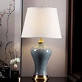 XIOMOLI Keramiktischlampe 20,4 'EIS Crack Glaceed Schreibtisch Dekor Lampen Moderne Moderne Nachttisch -Lampe für Schlafzimmer Wohnzimmertisch Lampen Schreibtisch Lampe powerfully