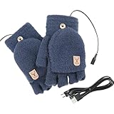 Elektrische Handschuhe mit Kappe, fingerloses Design zum Tippen, Arbeiten, Kristall-Fleece, beheizte Handschuhe