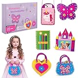 JUST23 Bezaubernder Bastelkoffer Prinzessin Edition - Bastelbox - Bastelkoffer für Mädchen - Bastelpaket - 6 Magische Teile zum Basteln