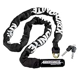 Kryptonite Keeper 712 Integrated Chain Kettenverschlusskette Mit Vorhängeschloss, schwarz/weiß, 120 cm