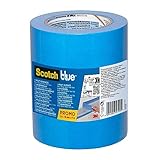 ScotchBlue Premium Malerabdeckband Multi-Surface, 48 mm x 41 m - Scotch Klebeband für Malerarbeiten und Dekoration zum Streichen, Lackieren, Renovieren - Abklebeband/Kreppband, 3 Stück - 70% PEFC