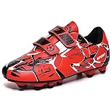 Sainilei Kinder Fußballschuhe Jungen FG/AG Outdoor Fussballschuhe Mädchen TF Football Professionelle Trainingsschuhe Rot EU27