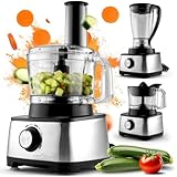 ProfiCook® 3in1 Küchenmaschine | Mixer, Küchenmaschine und Entsafter | 1200W | zum schneiden, raspeln und kneten | Nachfüllöffnung | stufenlose Geschwindigkeit | inkl. 11 Zubehörteilen | PC KM 1063