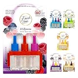 FRESH LINE® Duftstecker Nachfüller 3er Pack (3x7ml) – 3-Phasen-Wechsel – komp. zu 3VOLUTION – Lufterfrischer – 6 Düfte: Wildbeeren, Jasmin Limetten, Aprilfrisch, Goldene Orchidee, Vanille, Orchideen