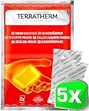 TerraTherm Handwärmer, Taschenwärmer für 12h warme Hände, Wärmepads Hand durch Luft aktiviert, 100% natürliche Wärme, Fingerwärmer, 5 Paar