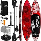 KESSER® Aufblasbares SUP Board Set Stand Up Paddle Board Premium Surfboard Wassersport | 6 Zoll Dick | Komplettes Zubehör | 130kg