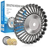 Profi Unkrautbürste für Freischneider, 25,4 mm wildkrautbürste, Drahtbürste Für Freischneider Unkrautbürste, Ersatztrimmaufsatz für Rasenmäher, sehr robust, leichte Montage, Easy Trimmer (8 Zoll)