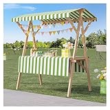 Tragbarer, faltbarer Marktstand aus Holz für Outdoor-Händler, ideal für Veranstaltungen, Festivals und Bauernmärkte