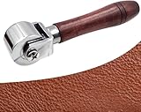 Leder Roller Werkzeug, Manuelle Kantenroller, Edelstahl Andrückwalze DIY Leder Prozess Kantenroller PVC Schweißwerkzeug für Ledernähte für Kantenumleimer (26mm)