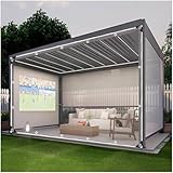 Transparente Planen wasserdichte Vorhang,klare Planen-seitenwände Mit Reißverschluss,regendichte Abdeckplane Für Pergola Garage Patio,0,3mm Outdoor PVC Planen-Vorhänge,Clear-4.2x3m/13.8 * 9.8ft