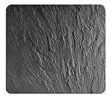 WENKO Multi-Platte Schiefer, Herdherdabdeckplatte für Glaskeramik-Kochfelder, nutzbar als Wandblende oder Schneidebrett, robust und schlagfest, inklusive 4 rutschfesten Füßen, 56 x 0,5 x 50 cm