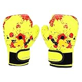 ROSEBEAR Kinder Boxhandschuhe 3-12 Jahre Kids Punching Handschuhe, Mini Box-Handschuhe Junior für Jungen & Mädchen, Training Gloves für Boxen, MMA, Muay Thai, Kickboxen, Boxsack Training, Gelb