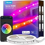 Govee LED Strip RGBIC Pro 5m, Smart LED Streifen Funktioniert mit Alexa und Google Assistant, Beschichtes Lichtband Lichterkette LED Leiste Sync mit Musik, App-Steuerung, Farbwechsel, für Zuhause