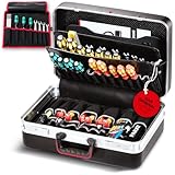 PARAT CLASSIC Plus | Werkzeugkoffer mit Alurahmen & X-ABS Schale | Für bis zu 50 Werkzeuge | Inkl. BASIC Roll-Up Case 8 | Stabile Werkzeugkiste für Handwerker | Mit Bodenschale & Dokumentenfach