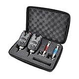 Hirisi Kit Alarm für Karpfenangeln und wasserdichte LED-Lichtschaukel in Blau und Rot