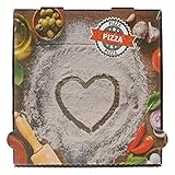 Nette 100 Pizzakartons Francia Herz, FSC®-zertifiziert (30x30x4cm)
