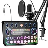 SINWE All-in-One Podcast Set Pro • Studiomischer mit Kondensator-Mikrofon • Plug & Play Audiobox für PC & Smartphone • Perfekt für Streaming, Gaming, YouTube (Inkl. Soundkarte)