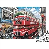 Puzzle 500 Teile, 500 Teile Puzzle Für Erwachsene, Mutter, 500 Teile Puzzle, London Bus Uk Puzzle 500pcs (52x38cm)