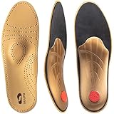 SULPO Orthopädische Einlegesohlen - Comfort Schuheinlagen aus echtem Leder mit Fußgewölbe Unterstützung bei Plattfuß und Mittelfuß Beschwerden - Einlagen Schuhe Damen und Herren 1 Paar (37)