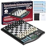 CNSENIOR Elektronischer Schachcomputer mit Sprachtrainer & KI – Magnetisches Schachbrett mit Interaktivem Lernsystem – Für Anfänger, Fortgeschrittene, Kinder & Erwachsene