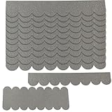 53stk Dachpappe für Vogelhaus Wasserdicht Dachschindeln Selbstklebend Mini Dachschindeln für Nistkastendach Nistkasten Kaninchenstall Hundehütte Briefkastendächer (Grau)
