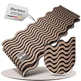 Good Materialzz Akustikpaneele aus Holz selbstklebend 115x60x5 cm (2er set), Wandpanele,Wandverkleidung, Schwarz-Braun, Wanddeko Schalldämmung,Schallschutzplatten mit Akustikschaumstoff' (eiche)