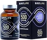 SIRTLIFE SIRT500 Plus, natürliches Nahrungsergänzungsmittel Sirtuine Aktivator, verbessert den Stoffwechsel und verlangsamt das Altern. 60 Tabletten