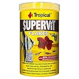 Tropical Supervit Premium Hauptfutter, Flockenfutter für alle Zierfische, 1er Pack (1 x 1 l)