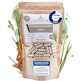 MICROFLORANA® - Flohsamenschalen Kapseln - 400 Kapseln - 3.660 mg hochdosiert je Portion - Laborgeprüfte Qualität - Indischer Flohsamen - Frei von Zusätzen - Psyllium Husk - Leichte Dosierung