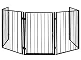 ISO TRADE Kaminschutz mit Tür aus Metall Schutzgitter Ofenschutzgitter Absperrgitter 2961