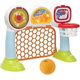 Chicco Multisport League, elektronisches und interaktives Spiel, Korb, Anzeigetafel mit Lichtern und Geräuschen, 3 Spielmodi, inkl. weichem Kunststoffball, Spielzeug für Kinder von 2-5 Jahren