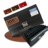 FLEXIBILITE Kellner Geldbörse Kellnerportemonnaie Echt Leder Großer Münzfach [2025] RFID | Kellnerbörse Kellnergeldbeutel aus Leder | Bedienungsgeldbeutel Taxi Portemonnaie Schwarz