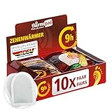 THERMOPAD Zehenwärmer – DAS ORIGINAL: 10 Paar Wärmepads für 9 Stunden Wärme I Sofort einsatzbereite Fußwärmer I Extra Warmer Fusswärmer – ideal für Outdoor-Aktivitäten & Ski-Schuhe I Fuss-Wärmekissen