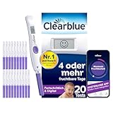 Clearblue Kinderwunsch Ovulationstest-Kit Fortschrittlich und Digital, 1 Testhalterung Digital und 20 Ovulationstests