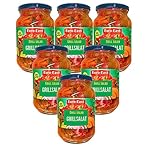 Euro-East Grillsalat 6er Pack im Glas x 460g | vegan, glutenfrei | Gewürzgurkensalat mit Karotten, Paprika und Zwiebeln