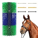 TwoWin Kratzbürste Pferd, Kratzbürste kuh, für lindert Juckreiz auf der Rückseite der Nutztiere, Emotional Beruhigend, Halbrunde Kratzbürste für Pferd, Kuhbürste, Schaf, Schwein